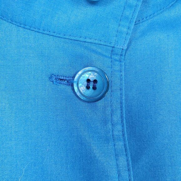 VTG London Fog Maincoats Blue Belt Thinsulate Zip Liner Overcoat Trench USA 14R - Picture 9 of 16